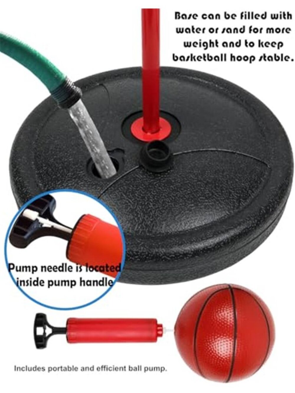 Toddler Basketball Hoop for Kids Toy Set with 3 Balls | Adjustable Height Stand - Picture 3 of 5